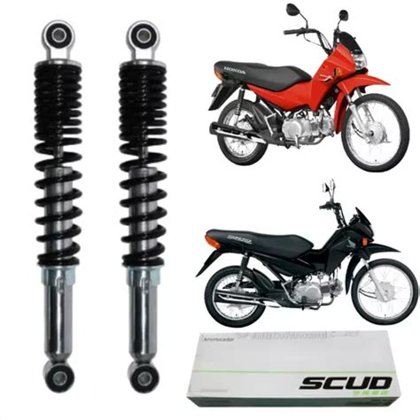 Par Amortecedor Traseiro Honda Pop Scud