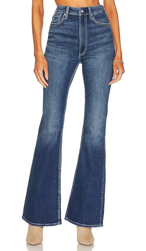 Buy Rag Bone Casey High Rise Flare In Blue Corso At 29 Off