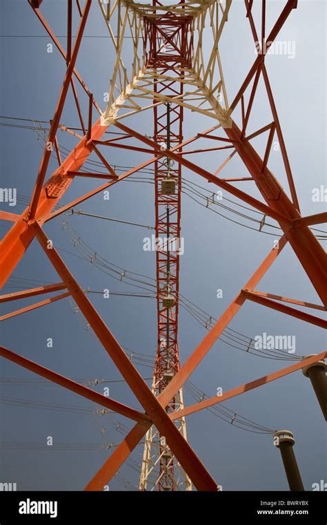 Power Plant Electricity Pylons Pylon Cable Line Stock Photo Alamy