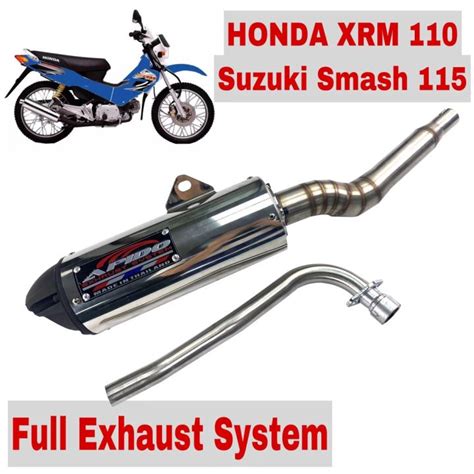 COD Honda XRM 110 Apido Chrome Muffler Pipe Full Exhaust System