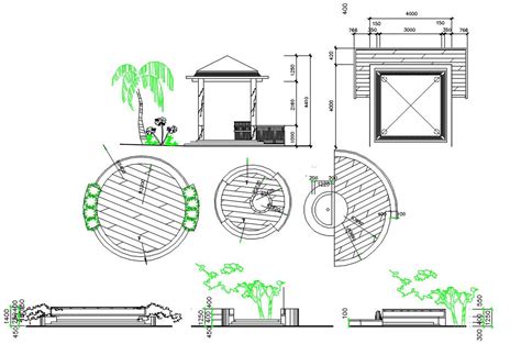 Gazebo Free Autocad Drawing Cadbull