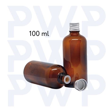 Jual Botol Kaca Amber 100ml Tutup Aluminium Shopee Indonesia