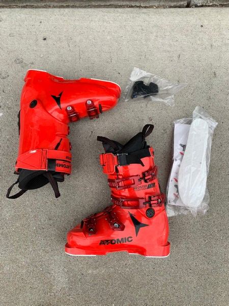 Mens Used Atomic Racing Redster Sti 130 Ski Boots Stiff Flex