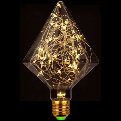 TIANFAN Led Bulbs Vintage Style Edison Bulb Pyramid 3W Copper Wire