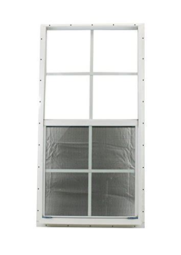 Shed Windows 18″ X 36″ White Flush Mount Safetytempered Glass