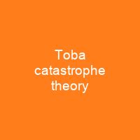 Toba catastrophe theory - Shortpedia - condensed info