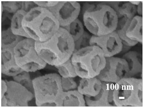 一种三维立方体空心框架nico2o4 C吸波材料及其制备方法