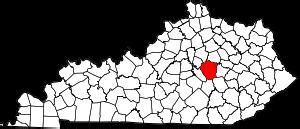 Madison County on the map of Kentucky 2023. Cities, roads, borders and directions in Madison ...