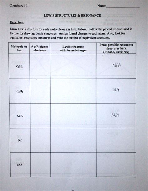 SOLVED: Draw Lewis structures, number of valence electrons, Lewis ...