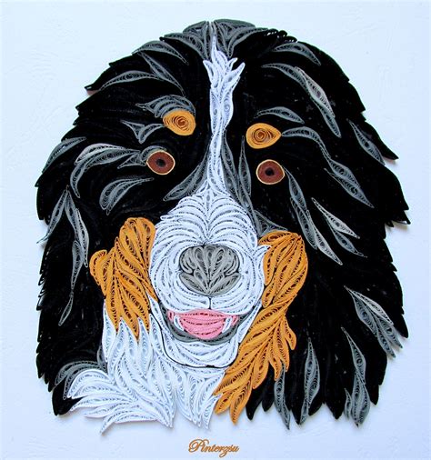 Quilled Bernese Mountain Dog Quilling Images Paper Quilling Cards