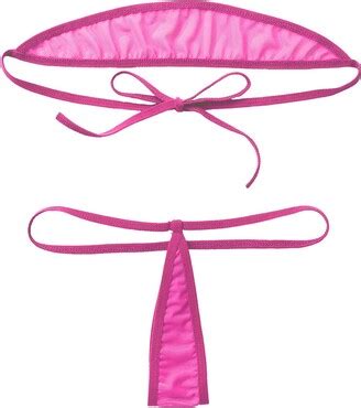 Choomomo Women S Sheer Mesh See Through Bikini Set Bandeau Top Mini