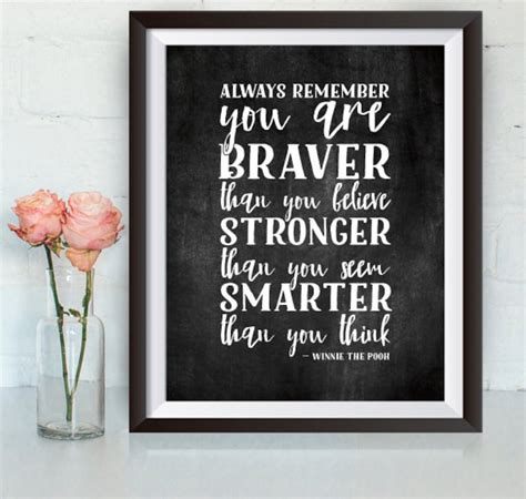 Instant Download Always Remember You Are Braver Than You Etsy