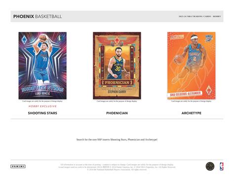 2023-24 Panini Phoenix NBA Basketball Cards