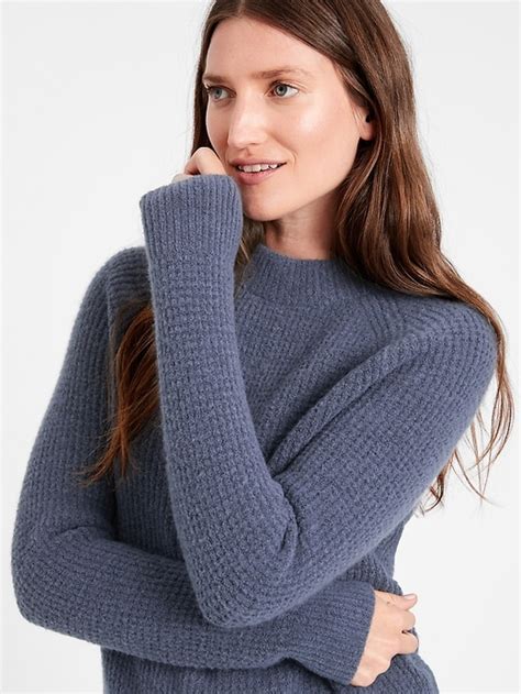 Aire Waffle Knit Sweater Banana Republic