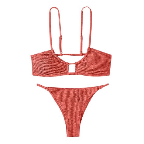 Ersazi Bikini Sets For Women On Clearance Women S Solid Color Sexy