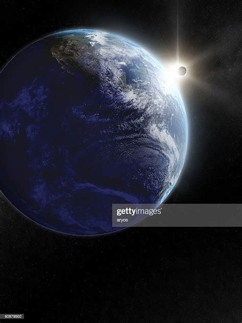 Earth And Moon From Space High-Res Stock Photo - Getty Images