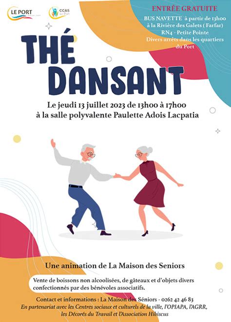 Th Dansant Pour Les Seniors Ce Jeudi Juillet Ville Port