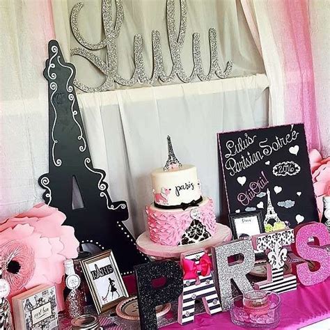 French Parisian Birthday Party Ideas Photo 3 Of 21 Parisian Birthday Party Paris Birthday