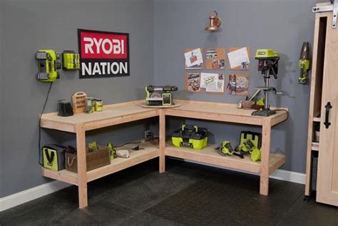 10 DIY Corner Workbench Plans For Woodworkers To Try - Mint Design Blog