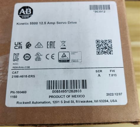 ALLEN BRADLEY 2198 H015 ERS KINETIX 5500 12 5 SERVO DRIVE IN BOX EBay