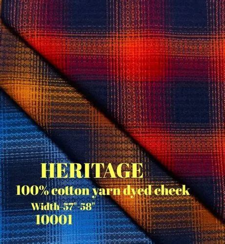 Kmlesh Textiles Casual Heritage Cotton Yarn Dyed Check Shirting