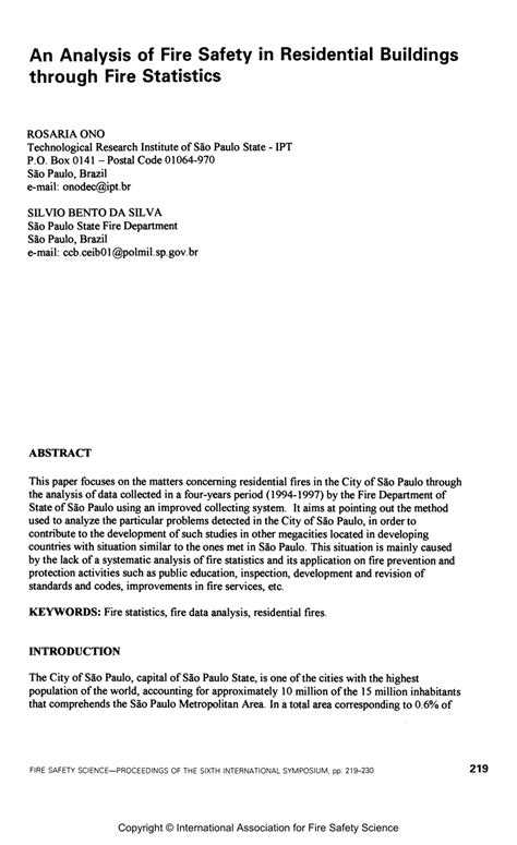 (PDF) An Analysis Of Fire Safety In Residential Buildings Through Fire ...