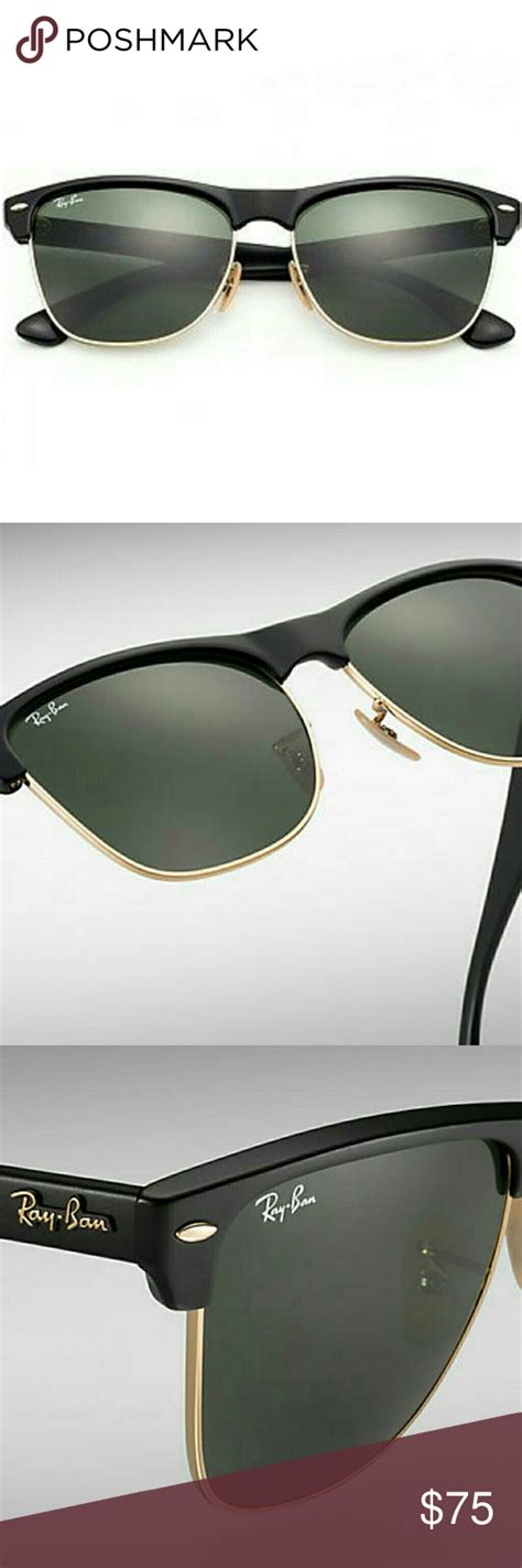 Ray Ban Clubmaster Oversized Sunglasses In Black Sonnenbrille Schwarz Brille