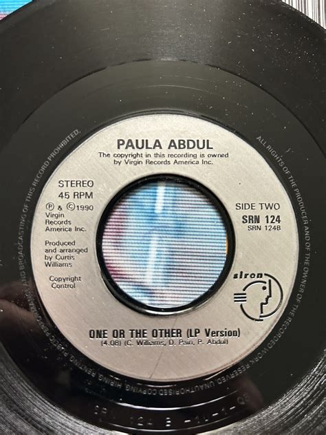 Paula Abdul Opposites Attract Single Vinyl Record Siren