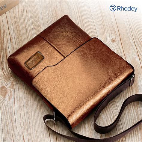 Rhodey Tas Selempang Bisnis Pria Elegant Messenger Bag PU Leather