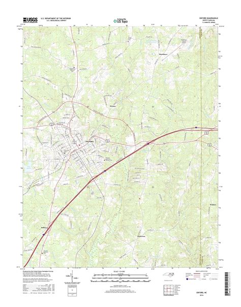 Mytopo Oxford North Carolina Usgs Quad Topo Map