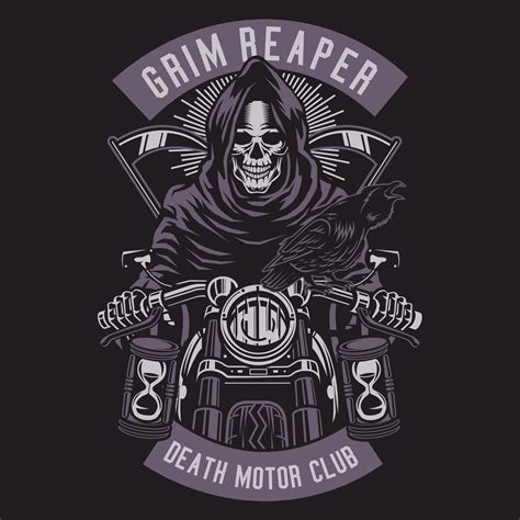 Grim Reaper Motorcycle 2898837 Vector Art at Vecteezy