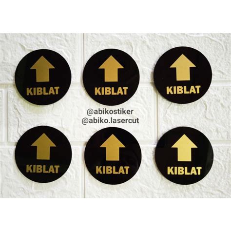 Acrylic Sign Acrylic Sign Board Round Prayer Qibla Direction