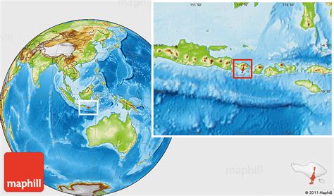 Physical Location Map of Kab. Badung