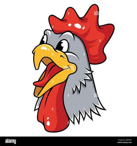 Cheerful Rooster Cartoon Vector Illustration Stock Vector Image And Art