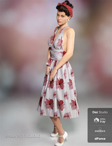 DForce Iconic Dress For Genesis 8 Female S Daz 3D