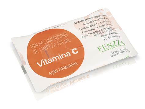 Toalhas Umedecidas De Limpeza Facial Vitamina C Fenzza Make Up Loja