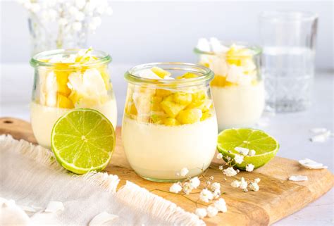 Piña Colada Panna Cotta recept de Kokende Zussen