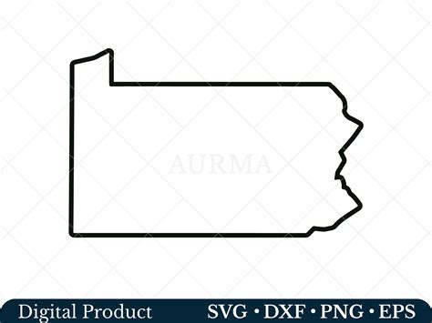 Pennsylvania State Svg Pennsylvania Png Outline Pennsylvania Map