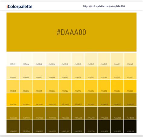 Pantone 110 C Color Hex Color Code Daaa00 Information Hsl Rgb