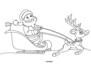 Free Printable Santa Sleigh Coloring Pages For Kids