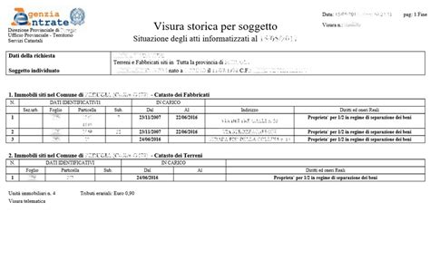 EasyVisure Visura Catastale Storica A Soli 4 84