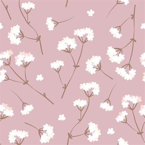 Romantic Seamless Floral Pattern Retro Style Vector Art At Vecteezy