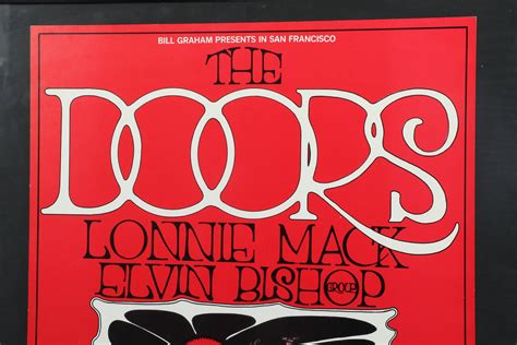 Lot The Doors Concert Poster Cow Palace 1969 Bill Graham Presents