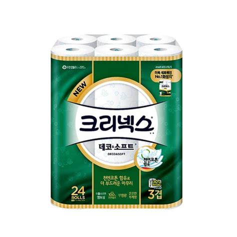 크리넥스 데코앤소프트 3겹 화장지 30m 24롤 x 3팩 두루마리 휴지 믿고 사는 즐거움 SSG