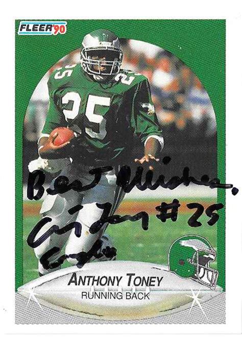 Toney, Anthony | The Football Autograph Encyclopedia