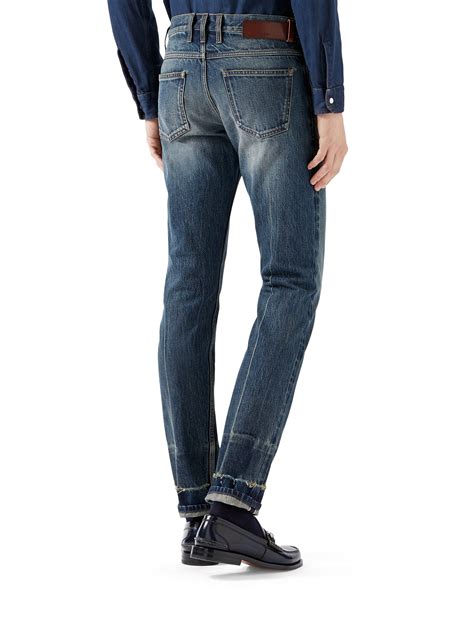 Gucci Jeans Skinnygucci Blue Stonewashed Stretch Denim Skinny Jeans