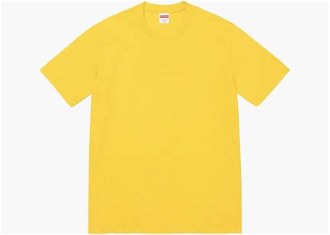 Supreme Tonal Box Logo Tee Yellow Hype Clothinga