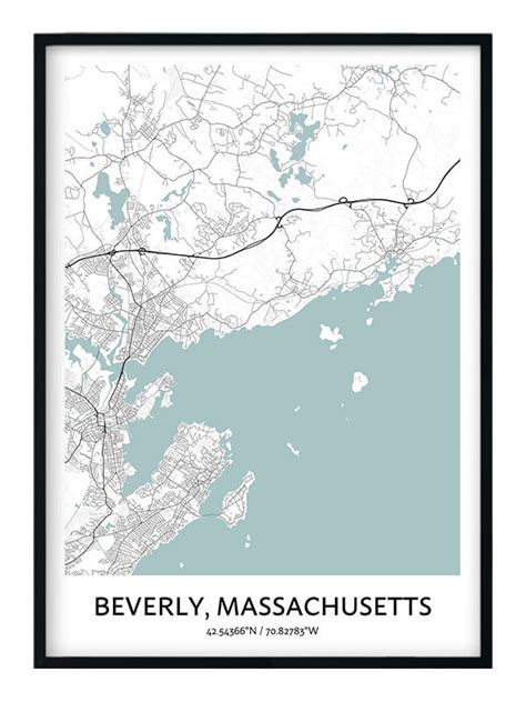 Beverly Map Poster - Your City Map Art - Positive Prints