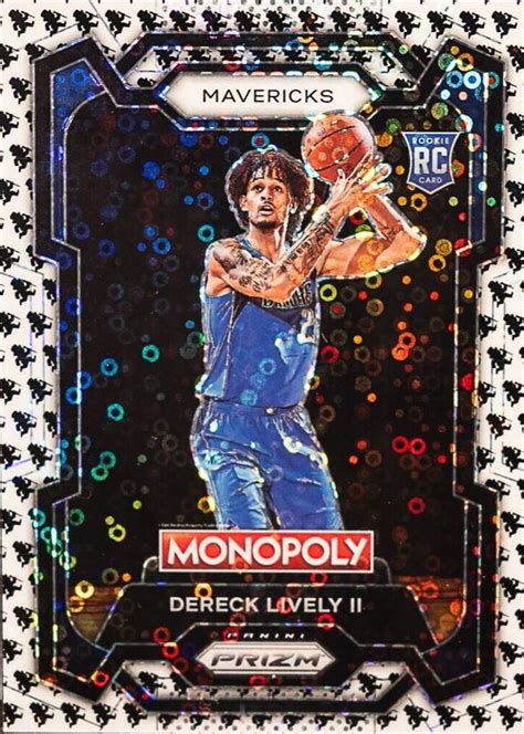 Dereck Lively II 2023 Prizm Monopoly 24 Monopoly Man Black White