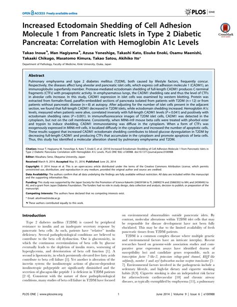 Pdf Increased Ectodomain Shedding Of Cell Adhesion Molecule From